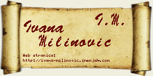 Ivana Milinović vizit kartica